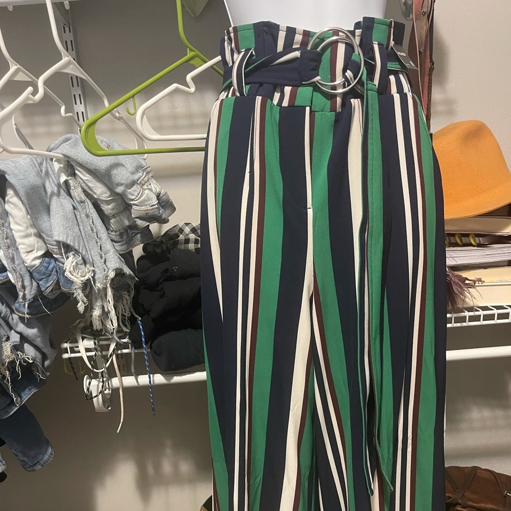 NY&Co striped palazzo pants.